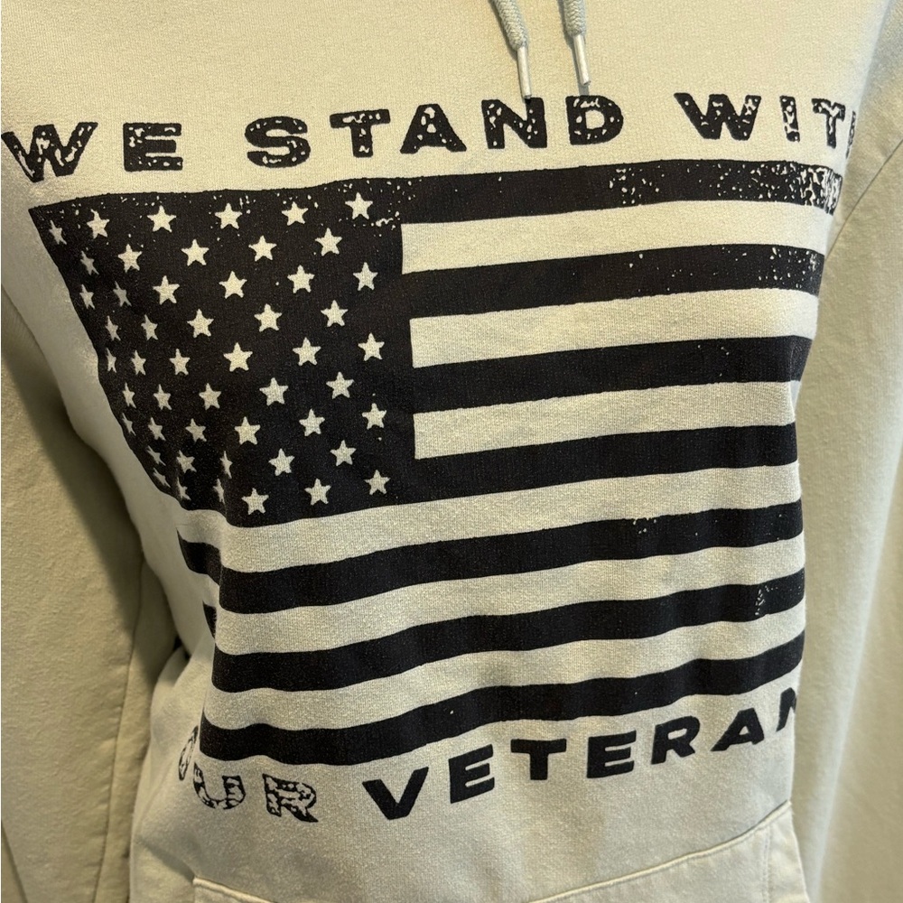 WE STAND WITH OUR VETERANS HOODIE - Picture 3 of 3